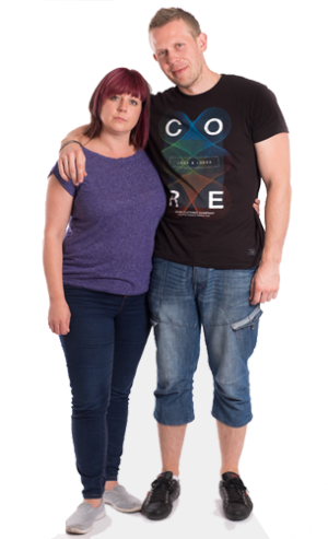 two people cutout